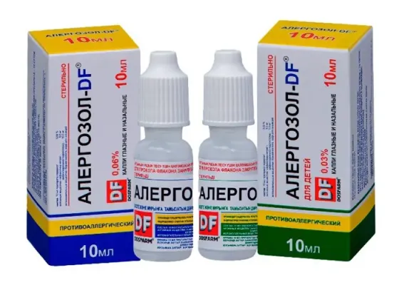 АЛЕРГОЗОЛ-DF Капли глазные и назальные 0,03% и 0,06%