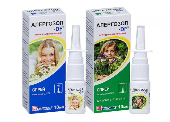 АЛЕРГОЗОЛ-DF спрей назальный 0,06%, 0,03%, 10 мл