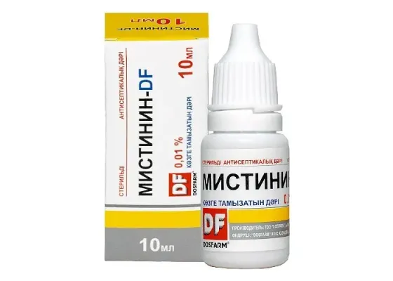 МИСТИНИН-DF Көзге тамызатын дәрі 0,01%, 5 мл және 10 мл