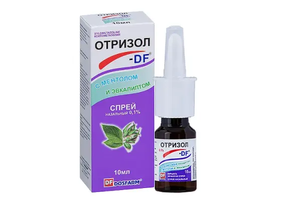 ОТРИЗОЛ-DF Спрей назальный с ментолом и эвкалиптом 0,1%, 10 мл