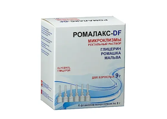 РОМАЛАКС-DF с ромашкой и мальвой Микроклизмы для взрослых, 6 шт, 9 гр.